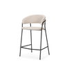 Carolyn Counter Stool with Oatmeal Fabric & Matte Black Metal thumbnail 0