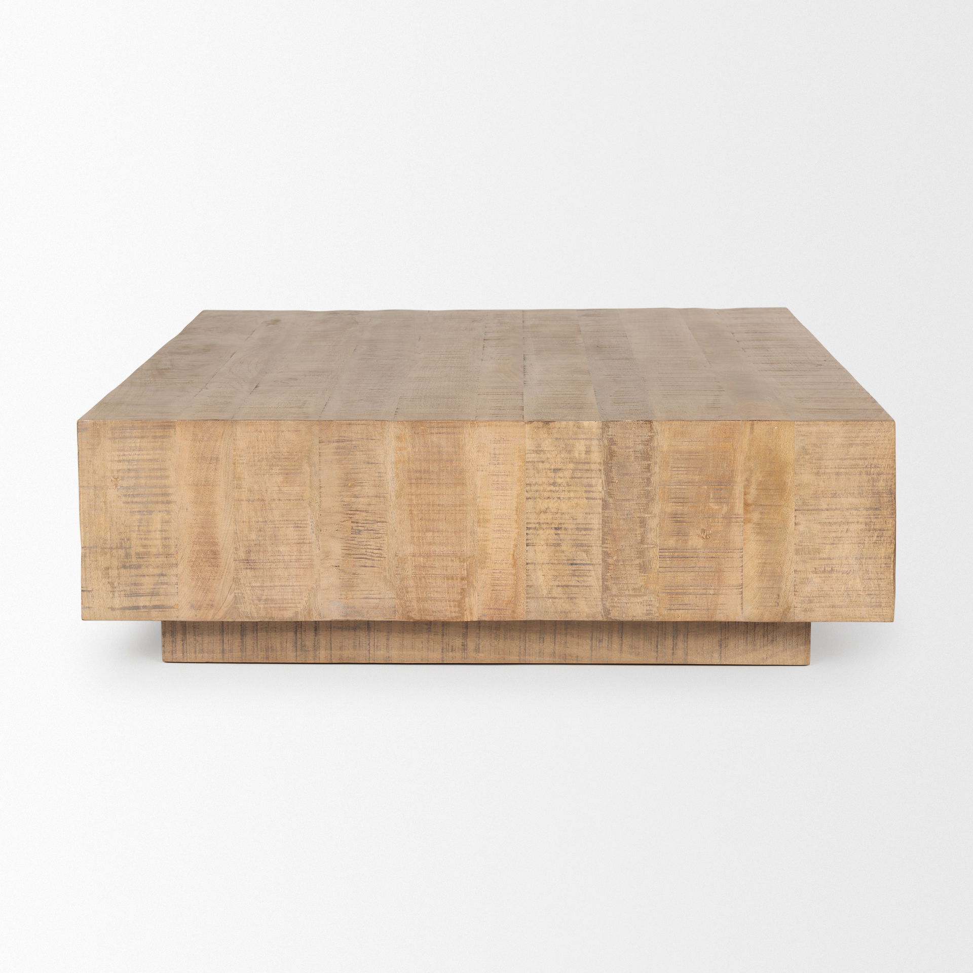 Hayden Light Brown Wood Square Coffee Table large image 