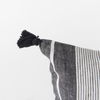 Kimia 14L x 26W White and Black Fabric Herringbone and Fringed Decorative Pillow Cover thumbnail 9