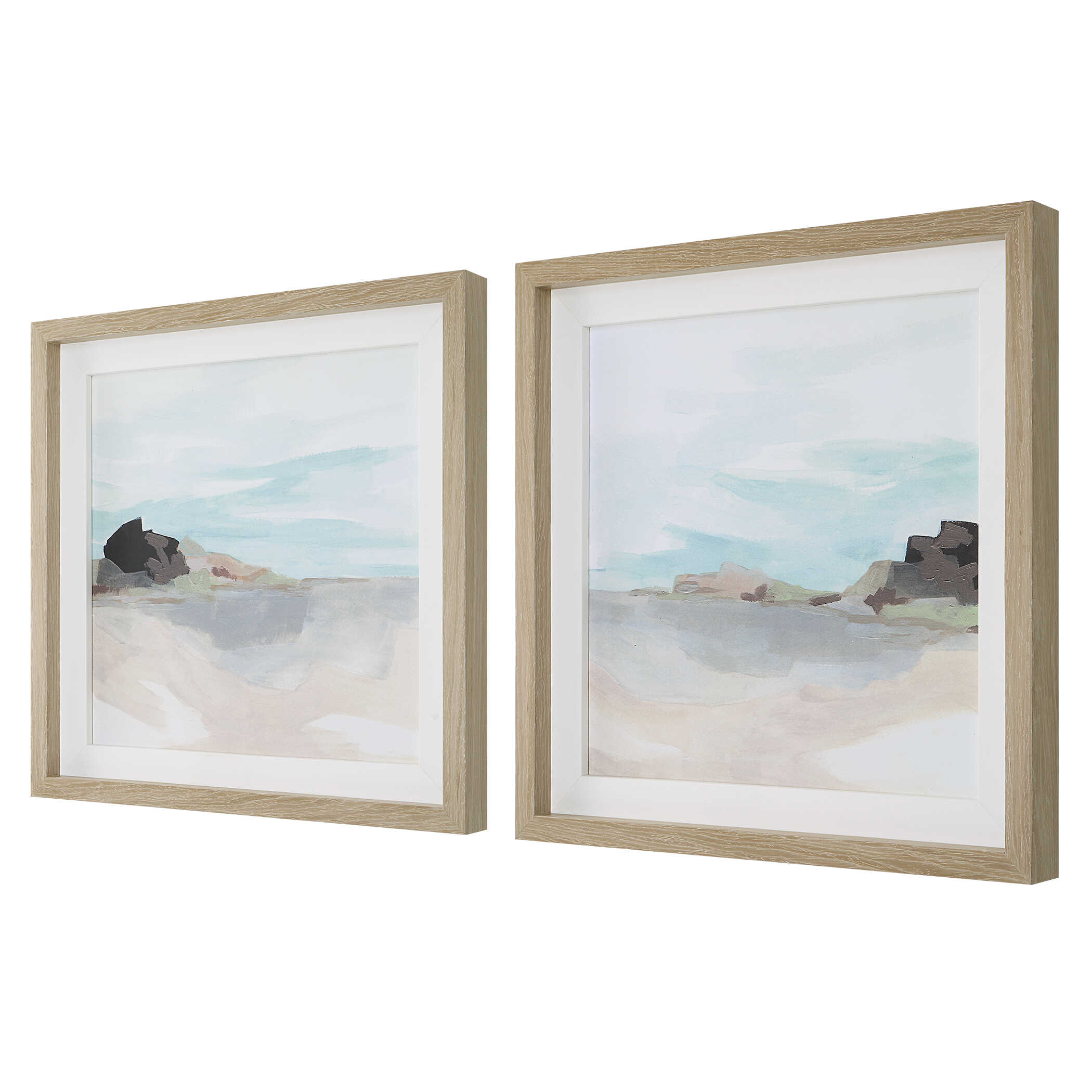 Glacial Coast Framed Prints Set/2 large image 