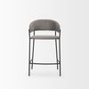 Carolyn Counter Stool with Gray Fabric & Matte Black Metal, Counter & Bar Stool by Mercana, 19.3" length x 20.4" width x 35.75" height thumbnail 4