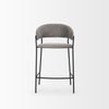Carolyn Low Back 25.9in Seat Counter Stool | Gray Fabric, Counter & Bar Stool by Mercana, 19.3" length x 20.4" width x 35.75" height thumbnail 4