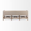 Bergen 60L x 19W Beige Fabric Covered Seat with Brown Wood Frame Accent Bench 5 Bergen 60L x 19W Beige Fabric Covered Seat with Brown Wood Frame Accent Bench thumbnail 5