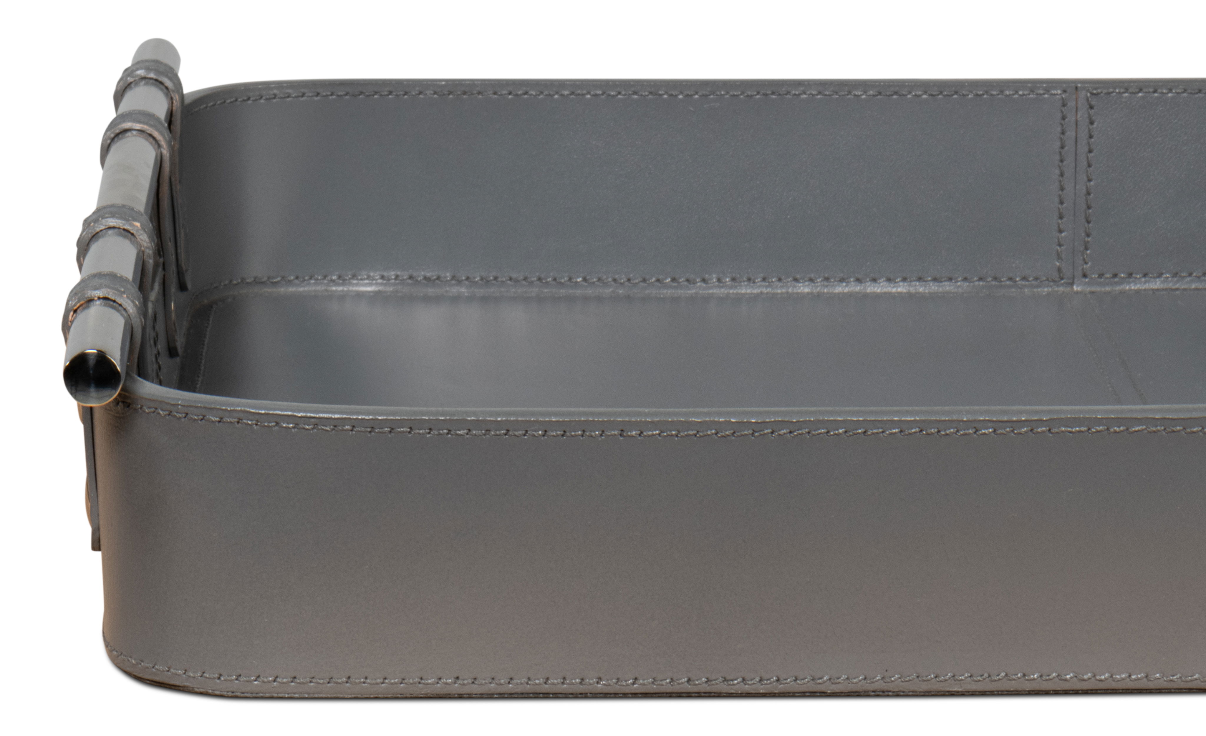 Safari Leather Tray, Quiet Shade large image 