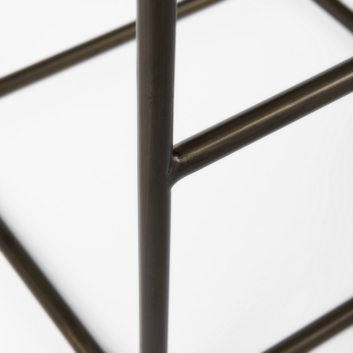 Clarissa Backless 30.25in Seat Bar Stool | Black Leather with Gold Metal, Counter & Bar Stool by Mercana, 18" length x 16" width x 30" height View 10