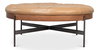 Corbet Cocktail Ottoman  Caramel Brown, by Sarreid, 3'3" length x 3'3" width x 1'4" height thumbnail 3