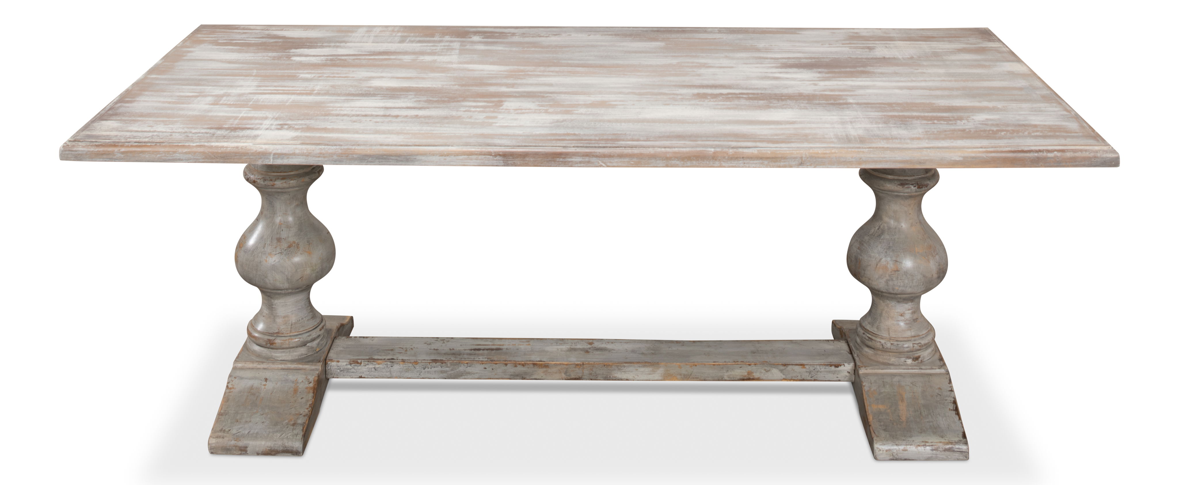 Lionisio Trestle Table, Grey Oak large image 