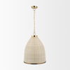 Saliha Cane with Brass Metal Pendant Light thumbnail 1