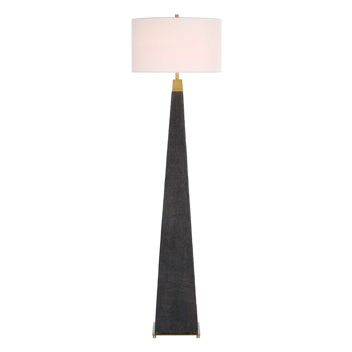Lathey Tapered Floor Lamp, by Uttermost, 1'7" width x 5'8" height x 1'7" depth View 7