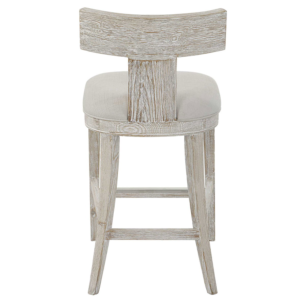 Idris White Counter Stool, Counter & Bar Stool by Uttermost, 20" width x 38" height x 22.5" depth View 7