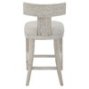 Idris White Counter Stool, Counter & Bar Stool by Uttermost, 20" width x 38" height x 22.5" depth thumbnail 7