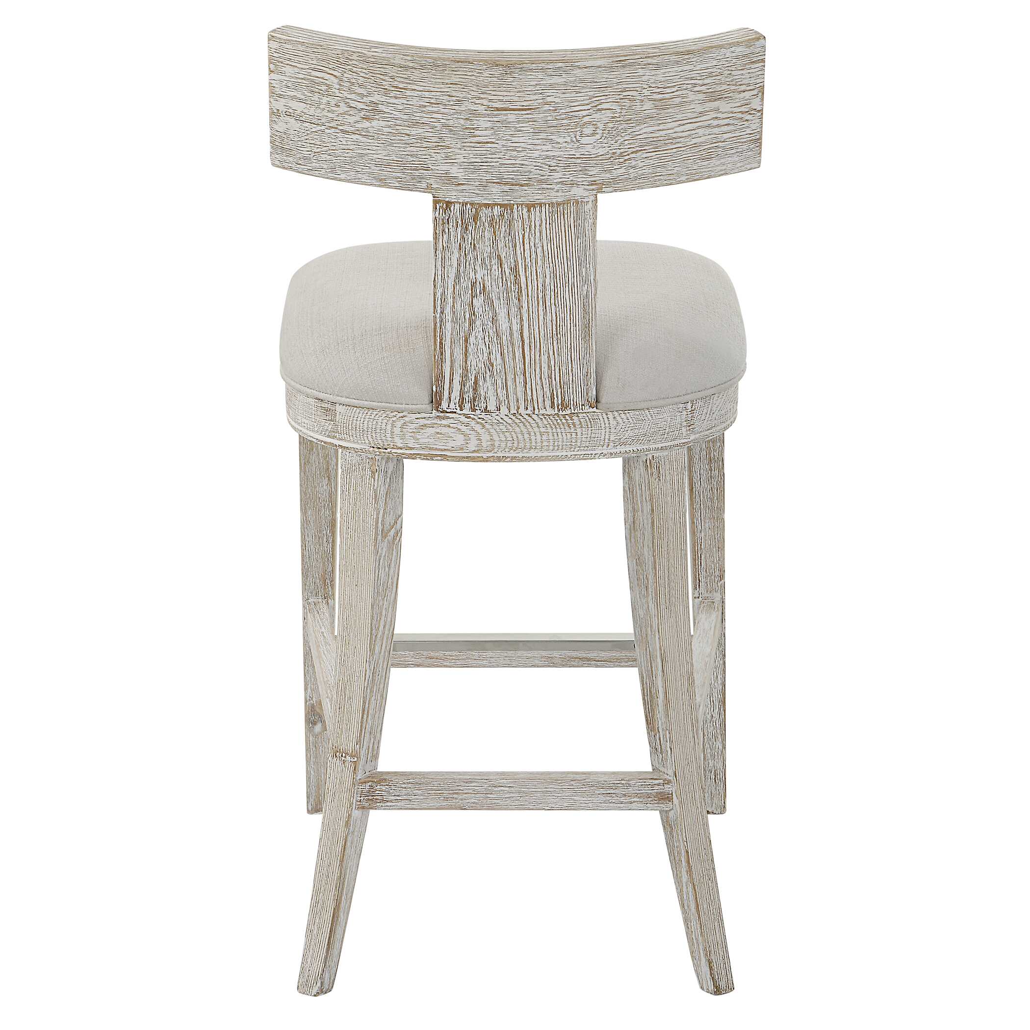 Idris White Counter Stool, Furniture by Uttermost, 20" width x 38" height x 22.5" depth View 7