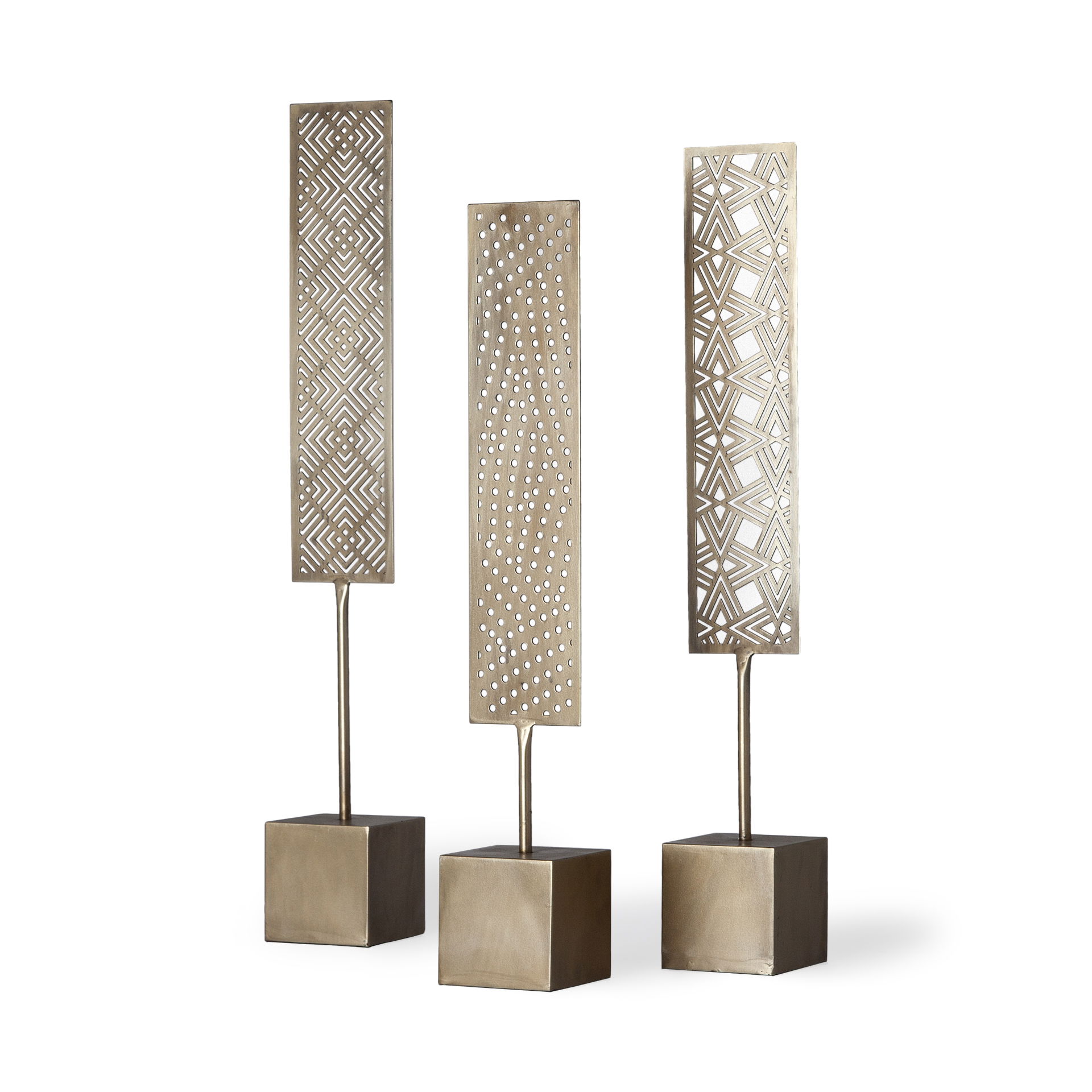 Arondale (Set of 3) 4L x 12W Gold Cutout Decorative Objects large image 