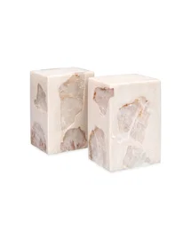 Online Designer Bedroom Slab Bookends (Set Of 2) - Cream