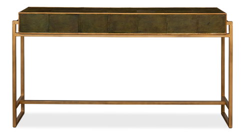 Shagreen Console Table, Leaf