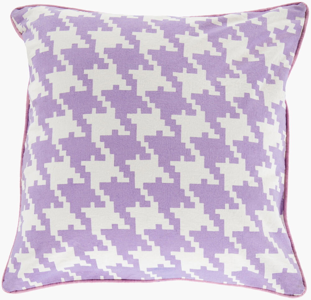 Houndstooth Accent Pillow, Decorative Pillow by Surya, 18" length x 18" width