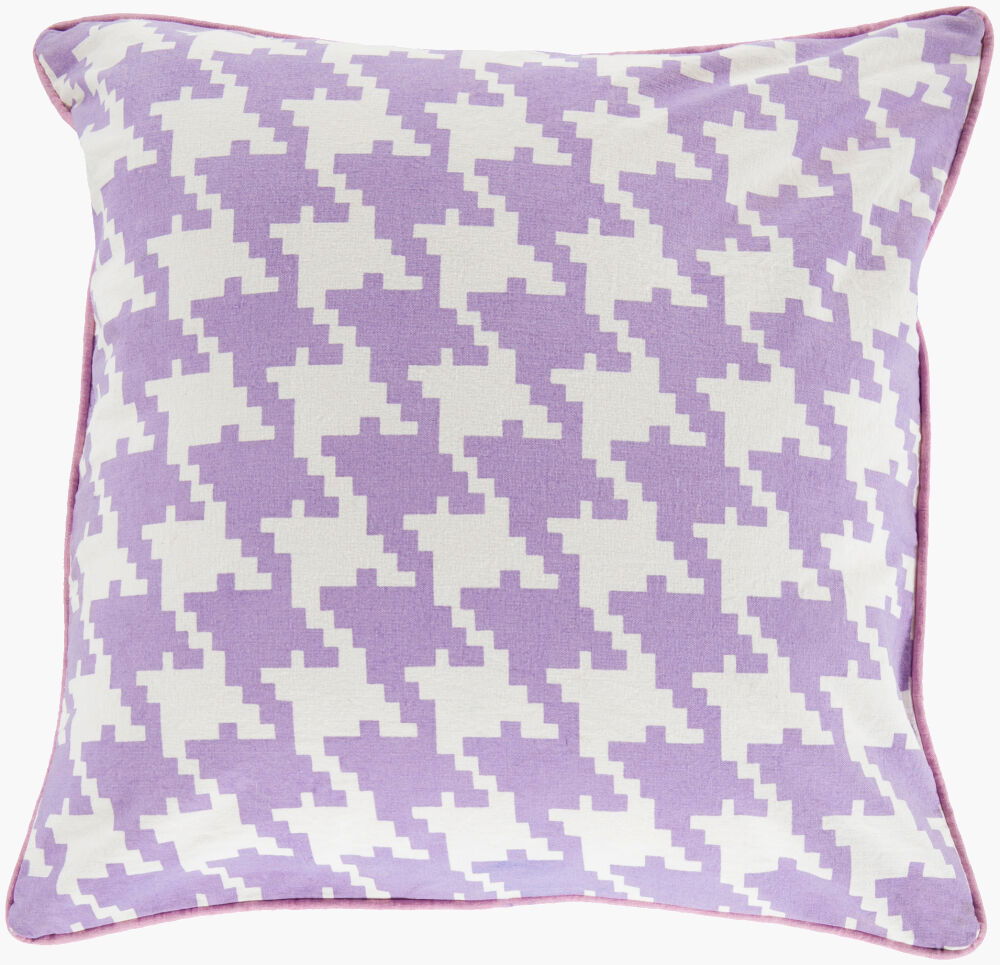 Houndstooth Accent Pillow, Decorative Pillow by Surya, 22" length x 22" width