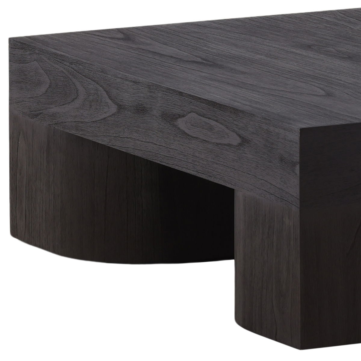 Juna Coffee Table Dark Brown, by Dovetail, 47.24" width x 16.1" height x 47.24" depth View 3