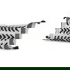 Kimia 14L x 26W White and Black Fabric Herringbone and Fringed Decorative Pillow Cover thumbnail 0