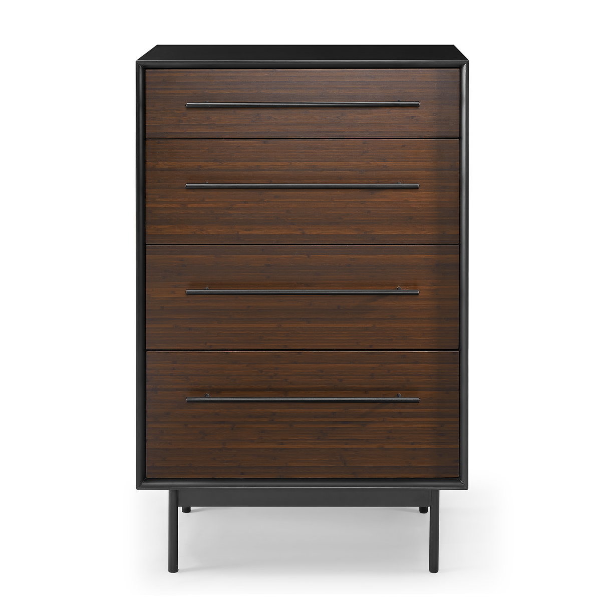 Park Avenue 4 Drawer High Chest, Ruby, Dresser by Greenington, 18" length x 28.25" width x 44" height View 3
