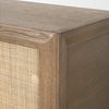 Sina Brown Oak Wood with Natural Rattan 4 Door Sideboard, Sideboards & Buffet by Mercana, 64.17" length x 17.72" width x 33.46" height thumbnail 11
