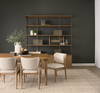 Baron 4-Door Light Brown Wood with Gunmetal Open Shelving Unit, Shelving & Bookcase by Mercana, 81.75" length x 19" width x 90" height thumbnail 2
