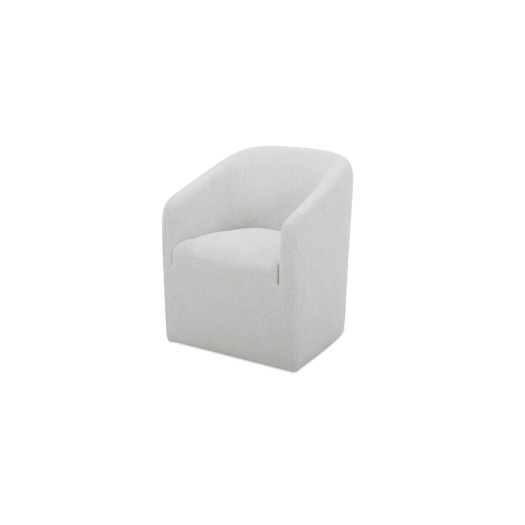 Sandy Rolling Dining Chair Off White, by Moe's Home, 26" width x 32" height x 26.5" depth View 2