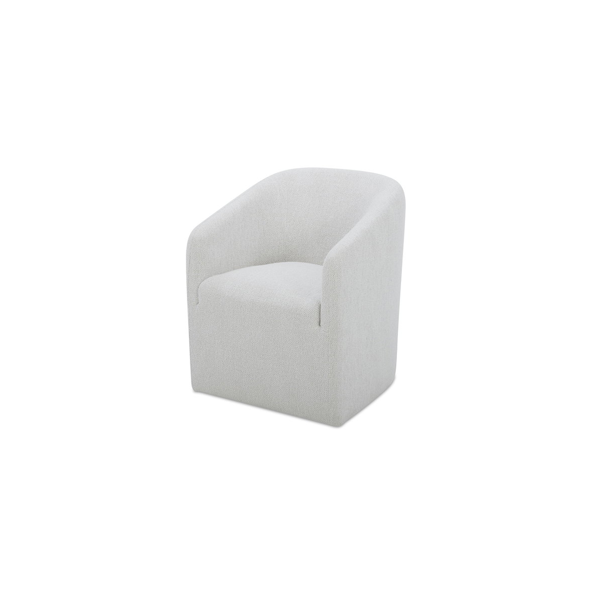 Sandy Rolling Dining Chair Off White, by Moe's Home, 26" width x 32" height x 26.5" depth View 2