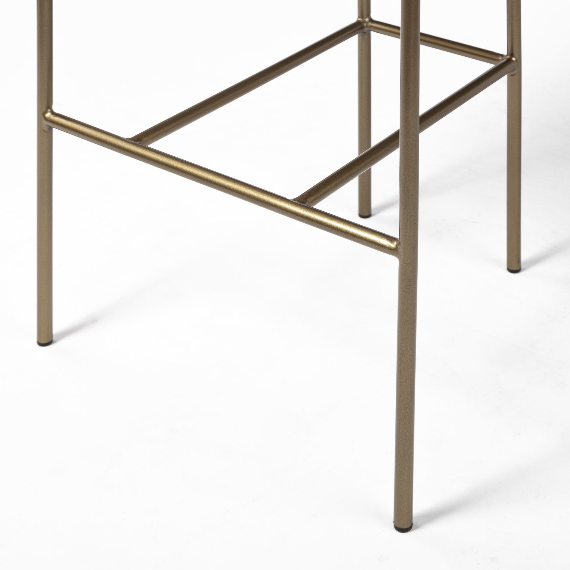 Parker Brown Faux Leather Seat Gold Metal Bar Stool large image 