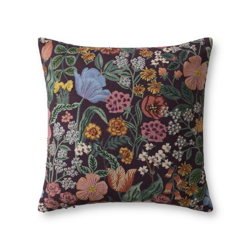 Rifle Paper Co. x Loloi Burgundy Blossom Pillow