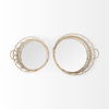 Leona (Set of 2) Natural Wicker Woven Mirrored Base Nesting Trays thumbnail 6