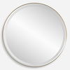 Crofton Lighted Brass Round Mirror thumbnail 0