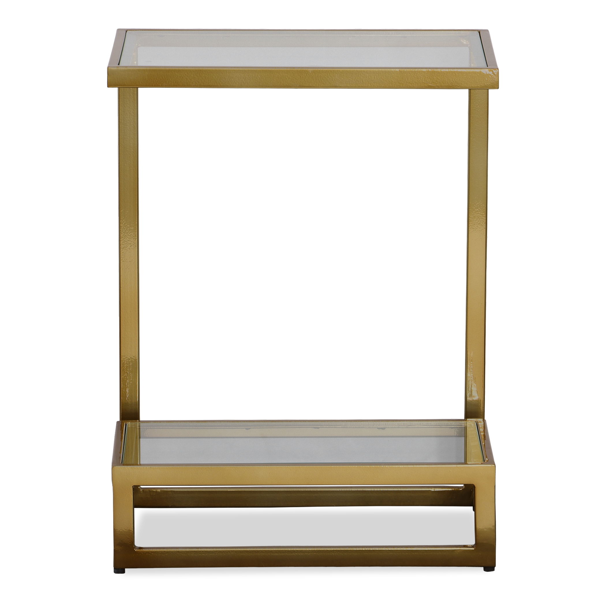 Musing Brushed Brass Accent Table large image 