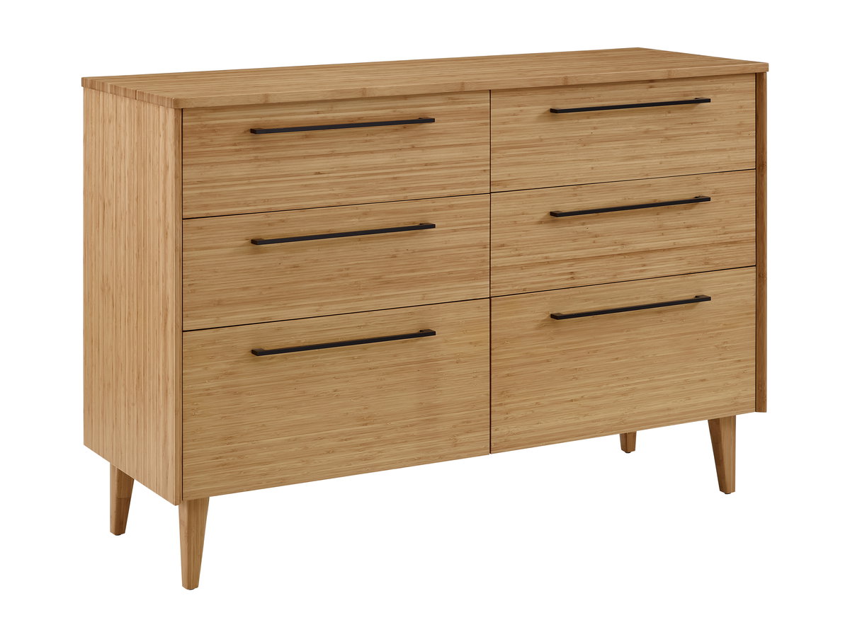 Sienna Six Drawer Double Dresser, Caramelized, by Greenington, 18.5" length x 52.5" width x 35.5" height View 1