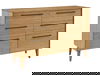 Sienna Six Drawer Double Dresser, Caramelized, by Greenington, 18.5" length x 52.5" width x 35.5" height thumbnail 1