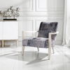 Watercolor Gray Chenille Accent Chair thumbnail 1