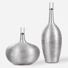 Gatsby Silver Ribbed Bottles, S/2 thumbnail 0