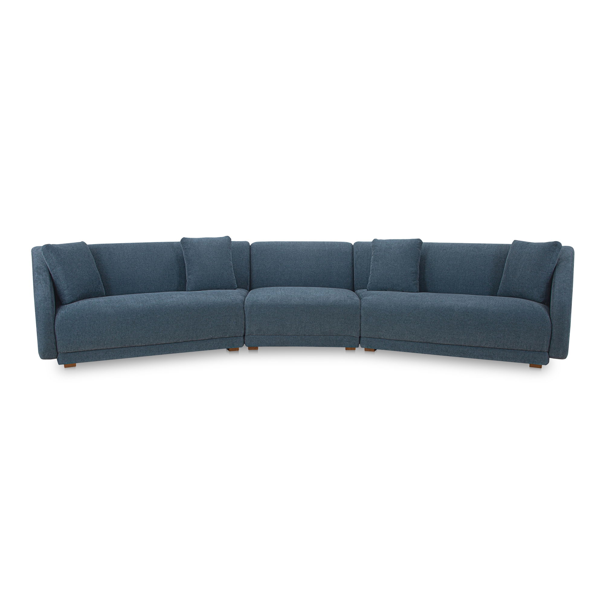 Fraser 3 Piece Modular Sectional With Slipper Deep Blue large image 