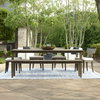 Forsyth Dark Gray Outdoor Dining Table, Outdoor Table by Uttermost, 7'8" width x 2'6.4" height x 3'3" depth thumbnail 2