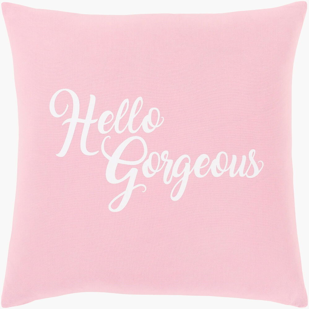 Typography Accent Pillow Poly, Decorative Pillow by Surya, 18" length x 18" width