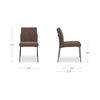 Danny Dining Chair Dark Brown Set Of Two, by Moe's Home, 18.7" width x 33.9" height x 23.6" depth thumbnail 9