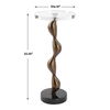 Remolino Bronze Drink Table, Furniture by Uttermost, 10" width x 22.25" height x 10" depth thumbnail 3