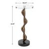 Remolino Bronze Drink Table, Side & End Table by Uttermost, 10" width x 22.25" height x 10" depth thumbnail 3