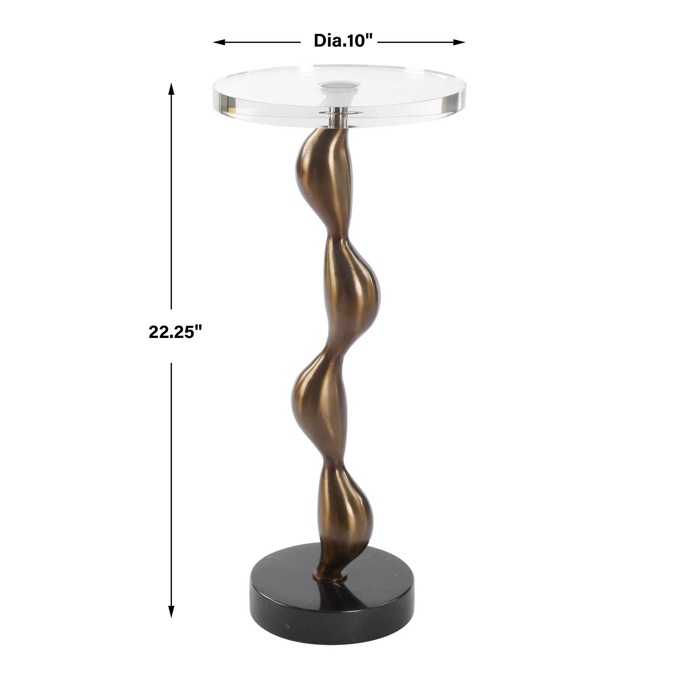 Remolino Bronze Drink Table large image 