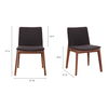 Deco Dining Chair Black- Set Of Two, by Moe's Home, 21.25" width x 30.75" height x 22" depth thumbnail 11