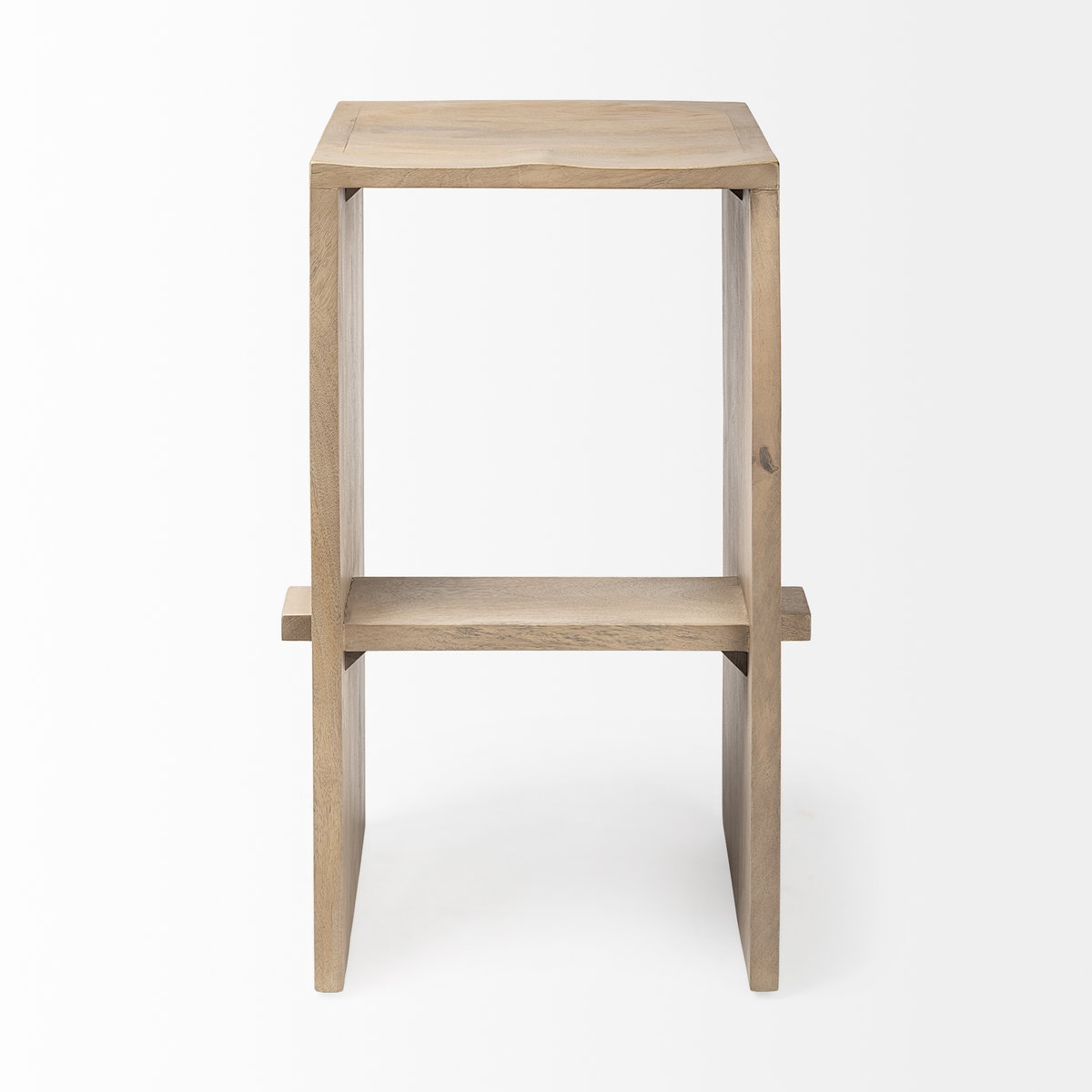 Aida Backless 30in Seat Bar Stool | Light Brown, Counter & Bar Stool by Mercana, 18.5" length x 14" width x 30" height View 3