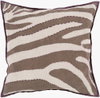 Zebra Accent Pillow Poly, Decorative Pillow by Surya, 22" length x 22" width thumbnail