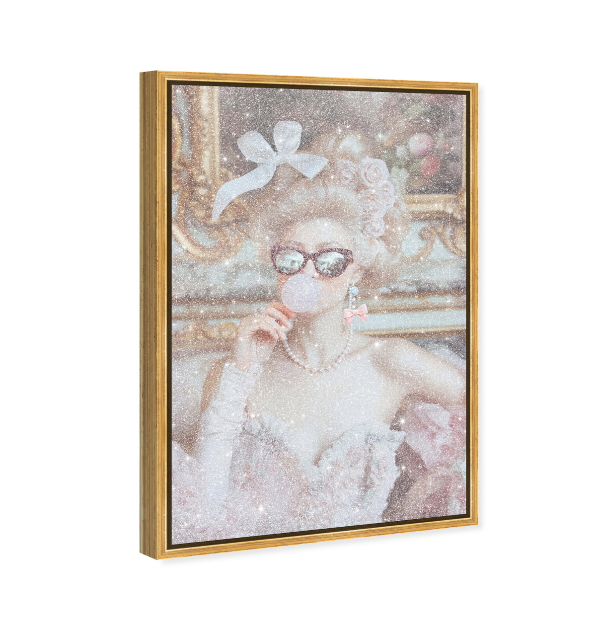 Duchess of Cool I - With Diamond Dust and Glitter (Pink Glitter, Diamond Dust), Art by Oliver Gal,  20x30 View 2