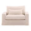 Sylvie Sofa Chair Slipcover Natural, Sofas & Sectional by Dovetail, 50.5" width x 33.5" height x 39.75" depth thumbnail 2