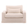 Sylvie Sofa Chair Slipcover Natural, Sofas & Sectional by Dovetail, 50.5" width x 33.5" height x 39.75" depth thumbnail 2